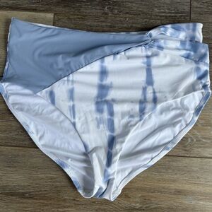 Calia High Waisted Side Twist Bikini Bottom Python Peri Dusk XL NWOT